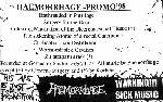 Haemorrhage : Promo Tape '98